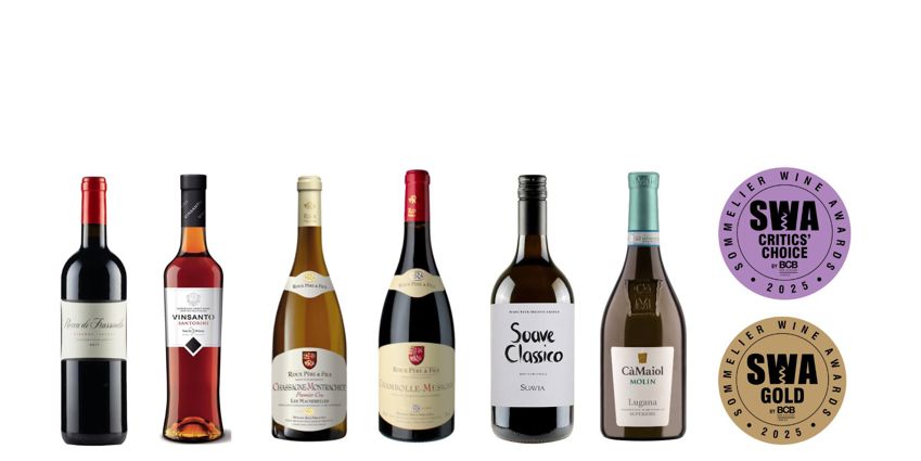 bottles of wine with medals