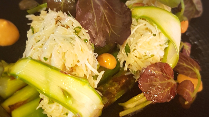 Spring recipe: seared asparagus and picked crab