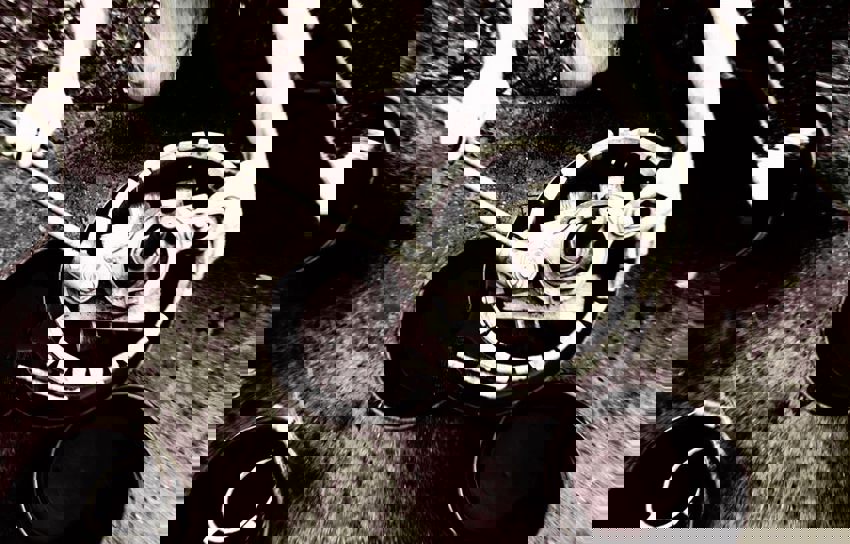 Working the grapes by hand at Domaine de l'R