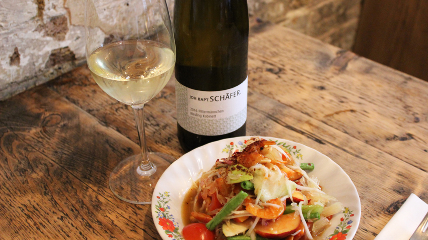 Joh Bapt Schafer Riesling Kabinett and Thai food