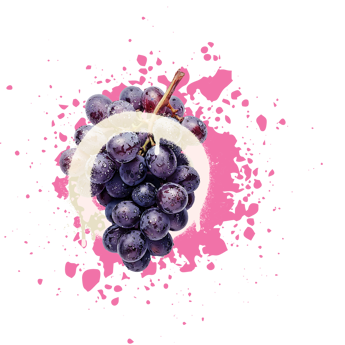 grapes with paint on them